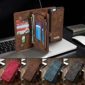 PU Leder Multifunktion Hülle + Brieftasche für iPhone 6 Plus & 6S Plus