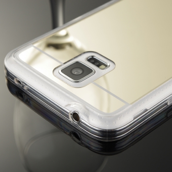 Silikonhülle Spiegelnde Rückseite Gold für Samsung Galaxy S5