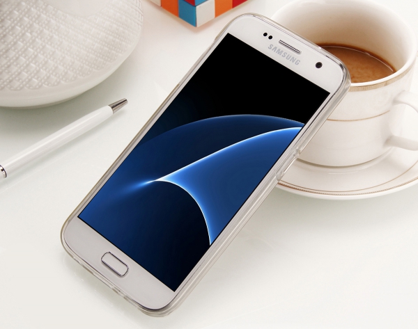 Silikonhülle Transparent mit Motiv Auge für Samsung Galaxy S7 Edge